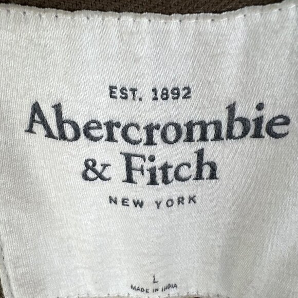 Abercrombie & Fitch Womens Large Faux Fur Hood Sherpa Lined Parka Jacket Brown - Picture 15 of 16